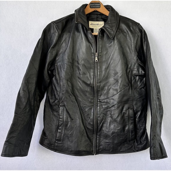 Eddie Bauer Jackets & Blazers - Y2K Moto Leather Jacket Eddie Bauer Grunge Punk Women's Medium